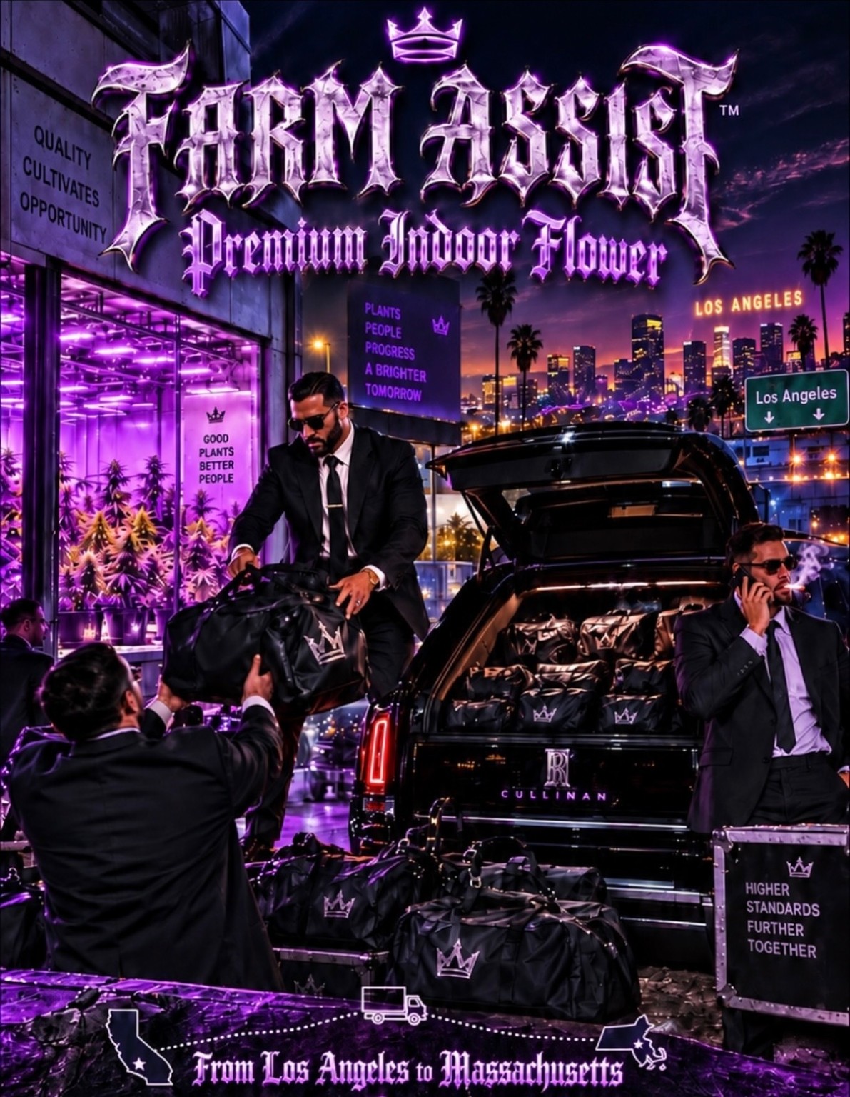 FarmAssist premium indoor flower promotional artwork